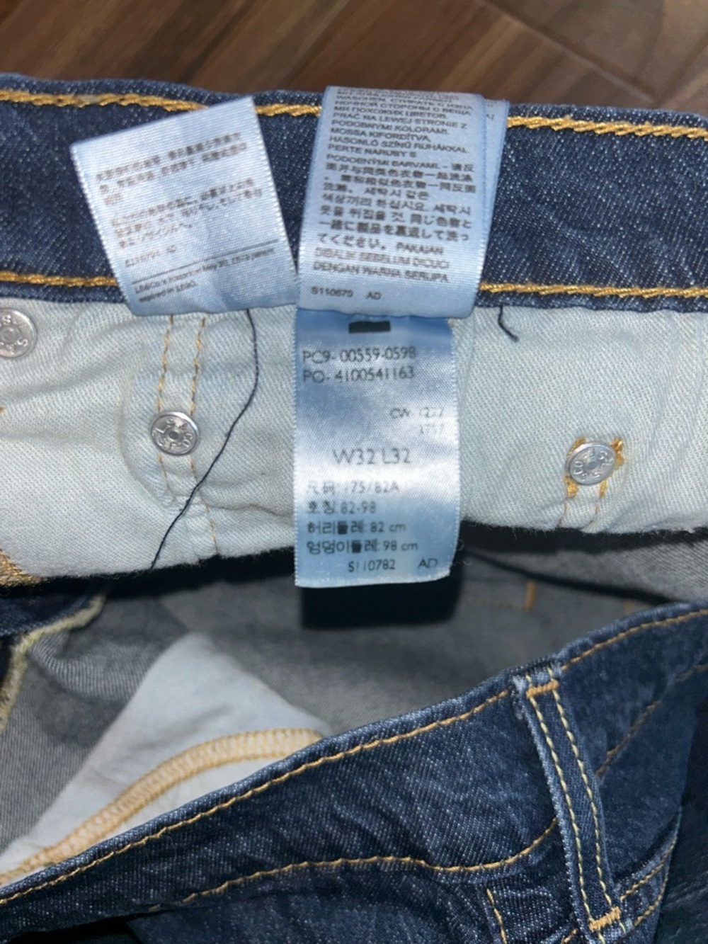 Classic Men's Dark Blue Straight-Leg Jeans W 32 L 32 - Picture 3 of 5